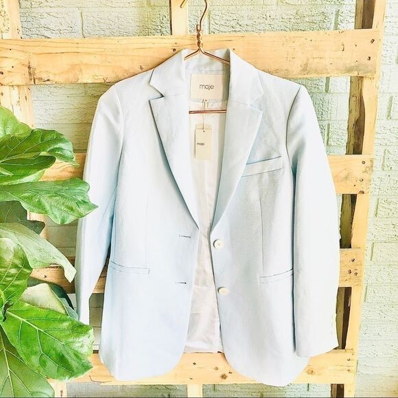 NWT Anthro Maje Light Blue Suit Jacket Blazer